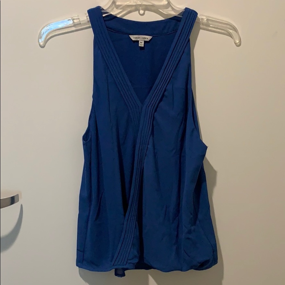 Naked zebra blue blouse with stripes